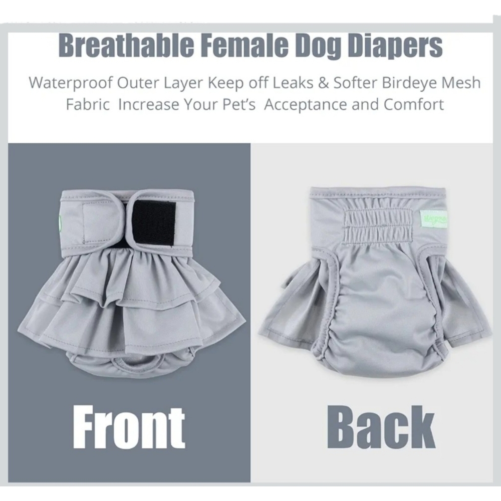 Wegreeco (3) Washable Female Dog Skirt Diapers - Picture 4 of 7